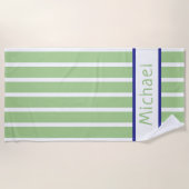 Kinder Preppy Striped Boys Strandlaken (Voorkant)
