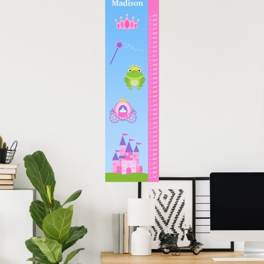 Kinder Princess Growth Chart Poster (Thuiskantoor)