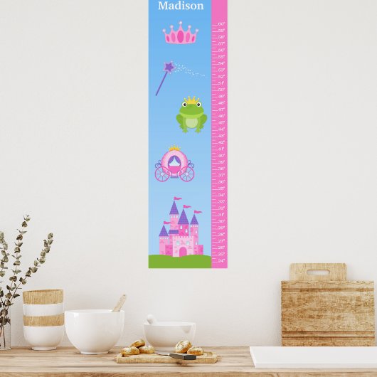 Kinder Princess Growth Chart Poster (Keuken)