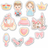 Kinder prins en prinses sticker (Voorkant)