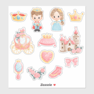 Kinder prins en prinses sticker