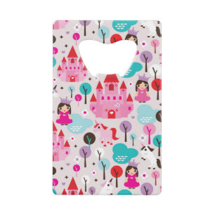 kinder prinses castle en unicorn creditkaart flessenopener