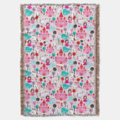 kinder prinses castle en unicorn deken (Voorkant Verticaal)