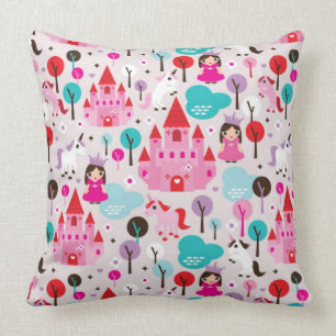 kinder prinses castle en unicorn kussen