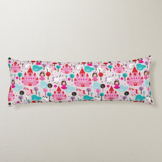 kinder prinses castle en unicorn lichaamskussen (Achterkant)