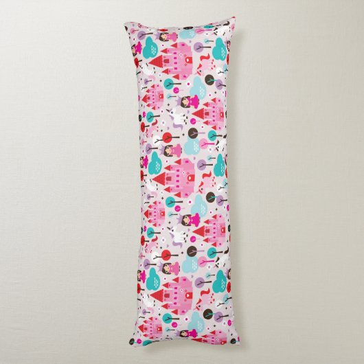 kinder prinses castle en unicorn lichaamskussen (Achterkant (Verticaal))