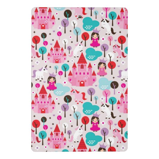 kinder prinses castle en unicorn mini klembord (Achterkant)