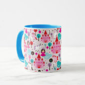 kinder prinses castle en unicorn mok (Voorkant links)