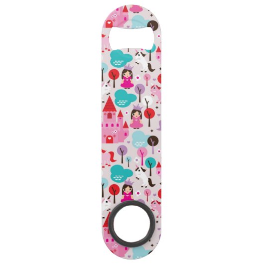 kinder prinses castle en unicorn speed flessenopener (Voorkant)
