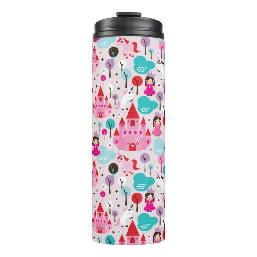 kinder prinses castle en unicorn thermosbeker (Voorkant)