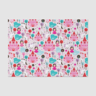 kinder prinses castle en unicorn tissuepapier