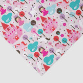 kinder prinses castle en unicorn tissuepapier (Detail)