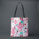 kinder prinses castle en unicorn tote bag<br><div class="desc">Naadloze kinder princess castle en unicorn illustratie achtergrondpatroon in vector © en ® Bigstock® - Alle rechten voorbehouden.</div>