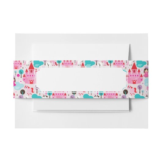 kinder prinses castle en unicorn uitnodigingen wikkel (Voorkant Voorbeeld)