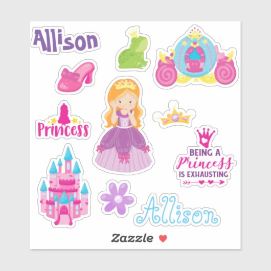 Kinder prinses Friends Personeelsformatie Sticker (Vel)