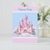 Kinder Prinses Party Dank u Kaart (Staand voorkant)