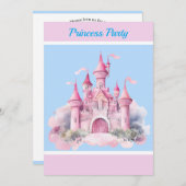 Kinder Prinses Uitnodiging (Voorkant / Achterkant)