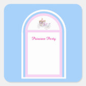 Kinder Prinses Verjaardag Party Square Sticker (Voorkant)
