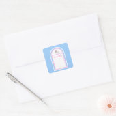 Kinder Prinses Verjaardag Party Square Sticker (Envelop)