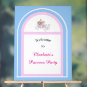 Kinder prinses verjaardagsfeest welkomstbord acryl bord (Neutraal)