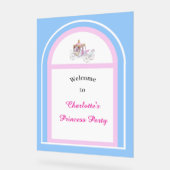 Kinder prinses verjaardagsfeest welkomstbord acryl bord (Hoek)