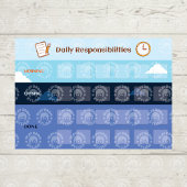 Kinder printbare kaart voor routineklus