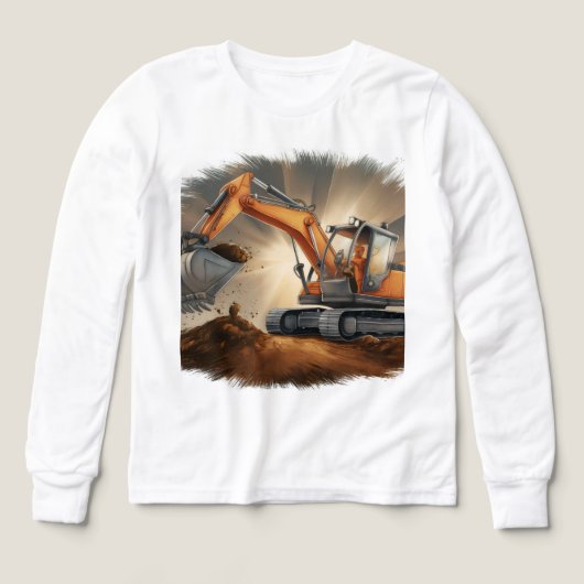🚜 Kinder Pullover – Cooles Bagger Motiv (Voorkant)