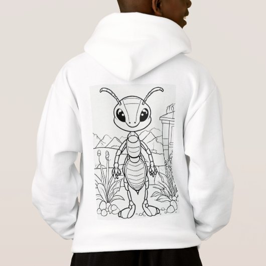Kinder Pullover Hoodie Mosquito Sketch print (Achterkant)