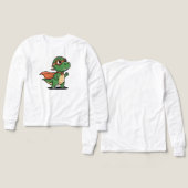 🦖🦸♂️ Kinder Pullover – Lustiger Dino mit Cape (Voorkant /achterkant)