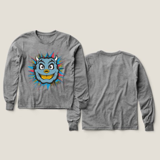 👹 Kinder Pullover – Lustiges Monster Gesicht (Voorkant /achterkant)