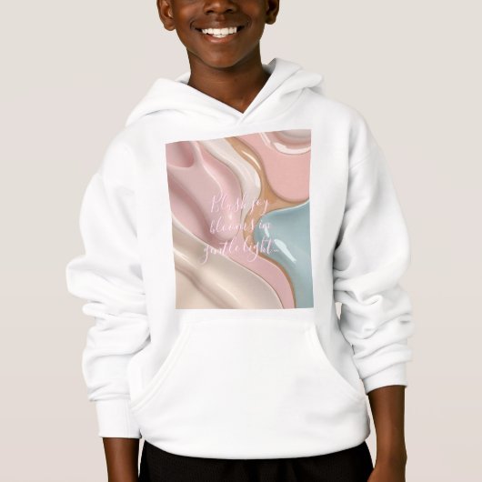 Kinder pullover met capuchon in stijlvol grafisch  (Voorkant)
