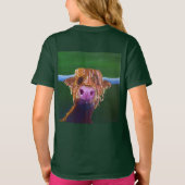 Kinder Quirky Highland Koe T-shirt (Achterkant)