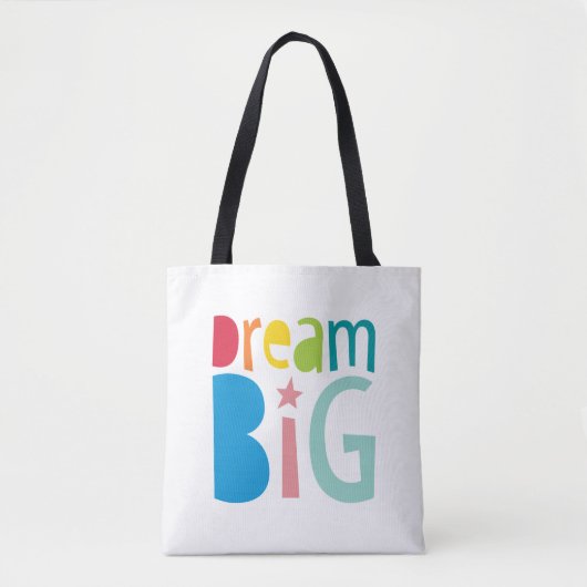 KINDER QUOTE kleurrijke regenboog vet heldere droo Tote Bag (Voorkant)