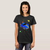 Kinder RACE CAR ROCKET in Space Fun Science Unique T-shirt (Voorkant volledig)
