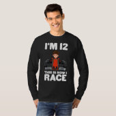 Kinder raceauto 12e Verjaardag 12 Twaalf Peuter Fo T-shirt (Voorkant volledig)