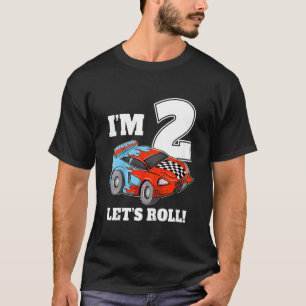 Kinder racewagen 2e verjaardag jongen 2 twee Toddl T-shirt