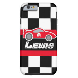 Kinder racewagen met de naam iphone case