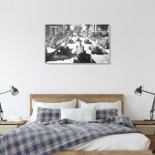 Kinder racing in miniatuurauto's canvas afdruk (Insitu (Slaapkamer))