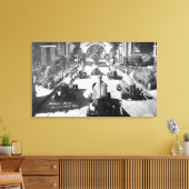 Kinder racing in miniatuurauto's canvas afdruk (Insitu (Woonkamer))