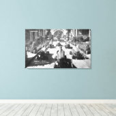 Kinder racing in miniatuurauto's canvas afdruk (Insitu (Houten vloer))