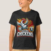 Kinder Raging Chickens Shirt (zwart) (Voorkant)