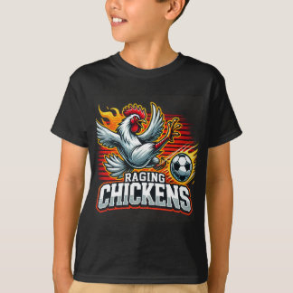 Kinder Raging Chickens Shirt (zwart)
