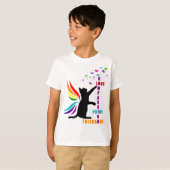 Kinder Rainbow Pride Cat en Butterfly T-Shirt (Voorkant volledig)
