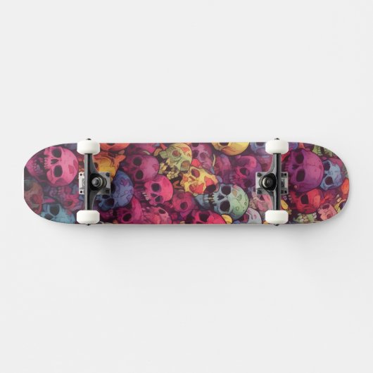Kinder Rainbow Skulls Skateboard van Claire Firley (Horizontaal)