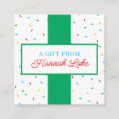 Kinder Rainbow Sprinkle Gift Behuizing Note Kaart (Voorkant)