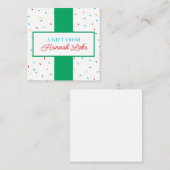 Kinder Rainbow Sprinkle Gift Behuizing Note Kaart (Voorkant / Achterkant)