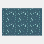 Kinder raketschild naar ruimtevaartsatoren inpakpapier vel (Voorkant)