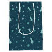 Kinder raketschild naar ruimtevaartsatoren medium cadeauzakje (Achterkant)