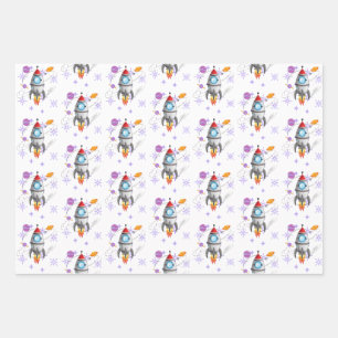 Kinder raketschildpad inpakpapier vel