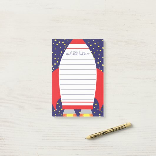 Kinder Raketschotel buitenruimte Post-it® Notes (Op bureau)